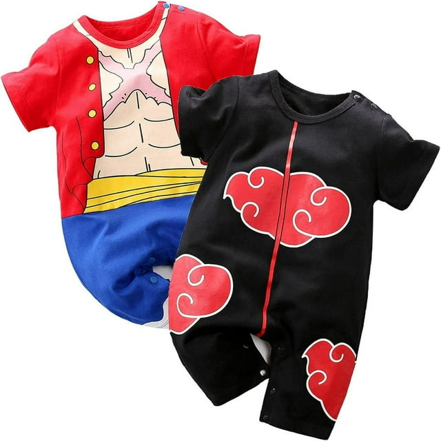 Lot de 2 Barboteuses à Manches Courtes pour Bébé Garçon, Grenouillère pour Tout-Petit à Motif de Dessin Animé