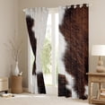 thumbnail image 3 of Homewish Animal Cow Print Blackout Curtains Set of 2 (52x84 Each) for Teens Boys Girls,Brown White Window Curtains,Rustic Farmhouse Curtains and Drapes,Breathable Home Decor, 3 of 6