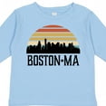 thumbnail image 4 of Inktastic Boston Massachusetts Skyline Sunset Boys or Girls Long Sleeve Toddler T-Shirt, 4 of 5