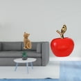 thumbnail image 2 of Estatua de gato, figura de escritorio, escultura de cerámica, adorno de resina, diseño artístico único, material duradero, ideal para estantería, escr, 2 of 8