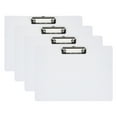 thumbnail image 1 of Uxcell Clipboard de 8.86 x 12.4 pulgadas en formato horizontal, paquete de 4, clipboards de plástico PP A4 de perfil bajo, color blanco, 1 of 6