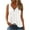 White, variant on Mrat Womens Camisole Tank Tops Women's Zipper Casual Solid Color V-Neck Sleeveless T-Shirt Tank Blouse Tops S-8 Yellow L