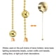thumbnail image 5 of Tracción Cordón Extremo Cordón Metal Cuenta Lámpara Cremallera Redondo Bola Tracción Extremo Bronce para Persiana Luz Tracción Interruptor, Paquete de 4, 5 of 5