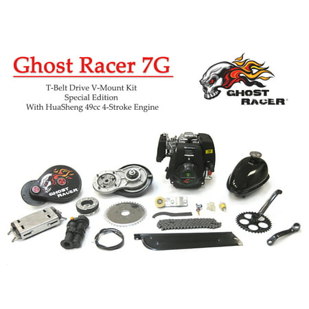 Ghost Racer 7G T-Belt Drive V-Mount Kit Special Edition With HuaSheng 49cc 4-Stroke (Best Stroker Kit For 351w)