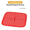 thumbnail image 3 of Gustave 2Pcs Square Air Fryer Silicone Mats Non Stick Easy Clean Airfryer Silicone Liner Baking Tray Heat Resistant Air Fryer Pads Oven Accessories "Red", 3 of 8