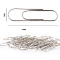 thumbnail image 4 of Clips de papel antideslizantes, 500 Uds. Clips de papel medianos y gigantes (1,3 pulgadas y 2 pulgadas), duraderos y resistentes al óxido, clip de papel recubierto, ideal para oficina, Sch, 4 of 5
