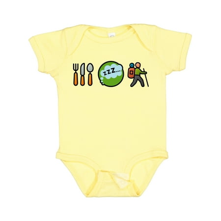 

Inktastic Hiking Eat Sleep Hike Boys or Girls Baby Bodysuit
