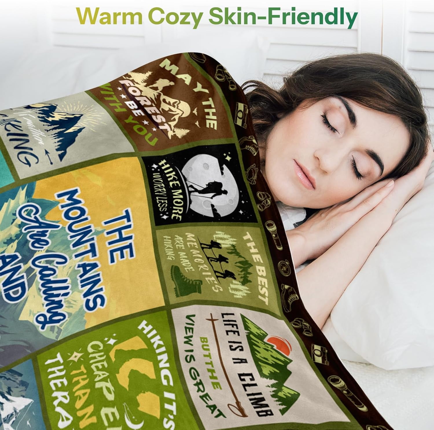 Hiking Gifts for Women, Gifts for Hikers, Hiking Gifts for Men, Hiking Gear for Women, Hiking Blanket for Women, Hiking Lovers Gifts on Birthday Christmas Thanksgiving