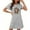 Gray-A, variant on Somuwie Large size short Halloween women's nightdress with chest print round neck short sleeves short nightdress
