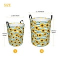 thumbnail image 2 of Lsque Blue White Striped Sunflower A pattern Laundry Hamper Basket, Tall Woven Rope Hamper Basket for Clothes, Lightweight Storage Basket, Collapsible Waterproof-Medium, 2 of 8