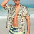 thumbnail image 7 of Daiia books Print Hawaiian Shirt for Men Gentle Cotton Regular Short Sleeve Casual,Small, 7 of 7