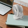 thumbnail image 2 of Mini 10000mAh Chargeable Clipped Fan 360° Rotation 4-speed Wind USB Desktop Ventilator Silent Air Conditioner for Bedroom Office, 2 of 21
