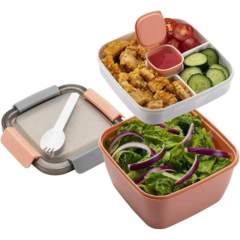 YI DEF Lunch Box with Thin Compartments Adult/Kids Lunch Box