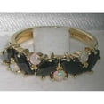 thumbnail image 3 of LBG British Made 9k Yellow Gold Natural Sapphire & Opal Womens Eternity Ring - 33 size options, 3 of 5