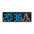 thumbnail image 1 of Reloj despertador digital Reloj digital LED Reloj de escritorio eléctrico doméstico Versátil para sala de estar Estante de escritorio Interior Al lado Concha blanca, 1 of 9