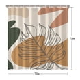 thumbnail image 5 of Brown Boho Line Art Plant Pattern Shower Curtain 72"x72" ,Bathroom Decorative Shower Curtains Set with 12 Hooks,Modern Waterproof Washable Shower Curtain, 5 of 6