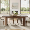 thumbnail image 3 of Tribesigns 78.7" Extra Long Dining Table for 6-8 People, Farmhouse Kitchen Table for Dining Room, Living Room, Walnut, 3 of 7