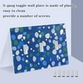 thumbnail image 3 of Yayeee Toggle Light Switch Wall Plate 3-Gang 6.37"x4.48" Decorative Outlet Cover, Green Dots, 3 of 7