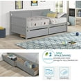 thumbnail image 2 of SEGMART Captain’s Bed, Modern Daybed Bed with 2 Storage Drawers, Twin Solid Wood Trundle Bed with Headboard and Footboard, Twin Daybed Bed 's Room, Teens, Grey, 200lbs, Grey, S333, 2 of 8