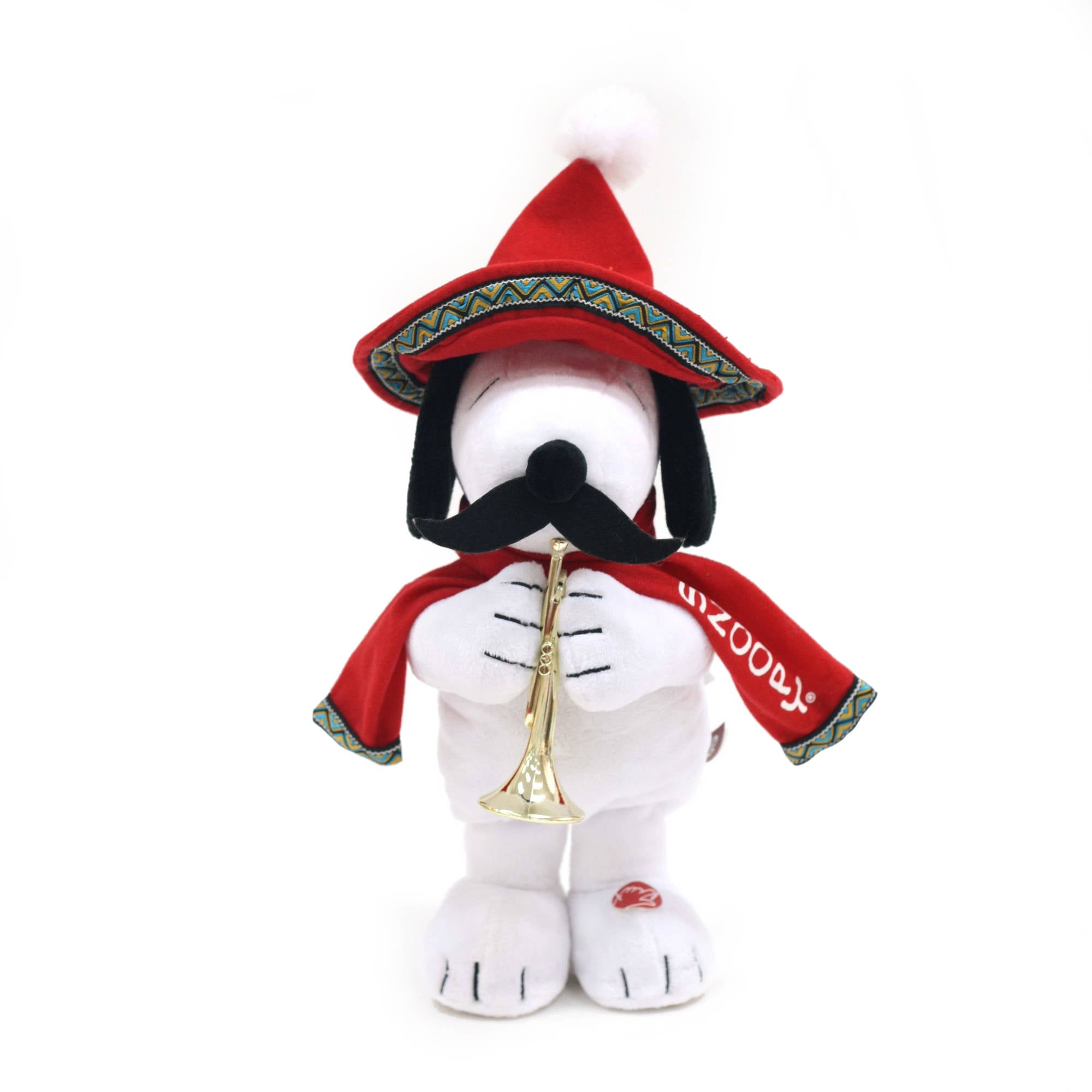 5' Airblown Inflatable Snoopy with Antlers and Santa Hat Christmas