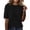 Black, variant on MEICHEN Women's Short Sleeve Pullover Fashion Crew Neck Knitted Shirt Elegant Lightweight Short Sleeve Spring Summer