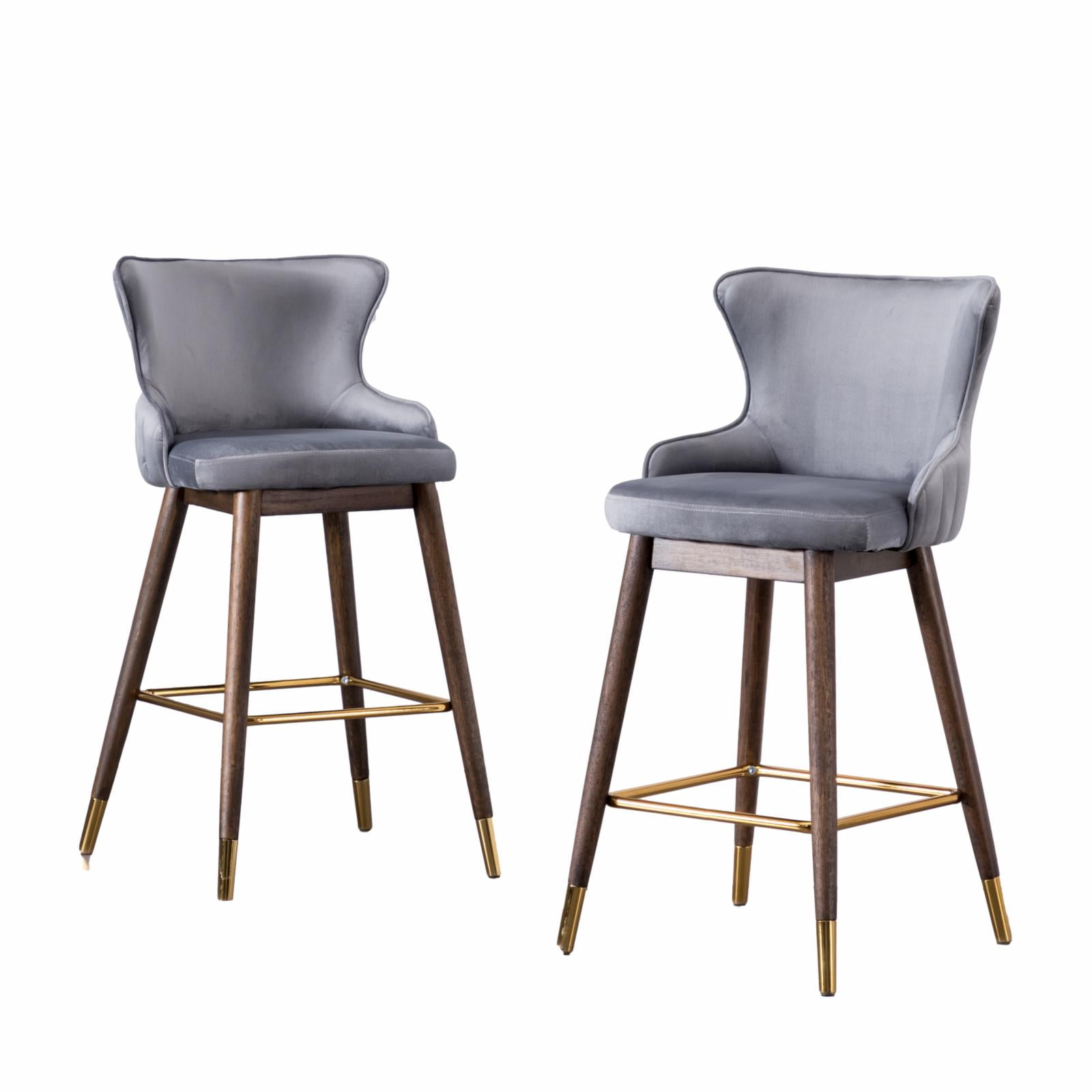 Roundhill Furniture Leland 28.3 in. Wingback Bar Stool Set of 2
