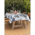 thumbnail image 2 of Outdoor Tablecloth with Umbrella Hole & Zipper, Navy Blue Sea Turtle Coastal Rectangle Tablecloth 54x80 Inch, Summer Beach Black Coral Nautical Patio Table Cover Waterproof Table Cloth for Picnic, 2 of 7
