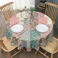 thumbnail image 3 of Pioneer Flower Floral Print Pattern Round Tablecloth 60"x60",Wrinkle Wipeable Table Cloth for Kitchen Dining Room Picnic Patio Party, 3 of 6