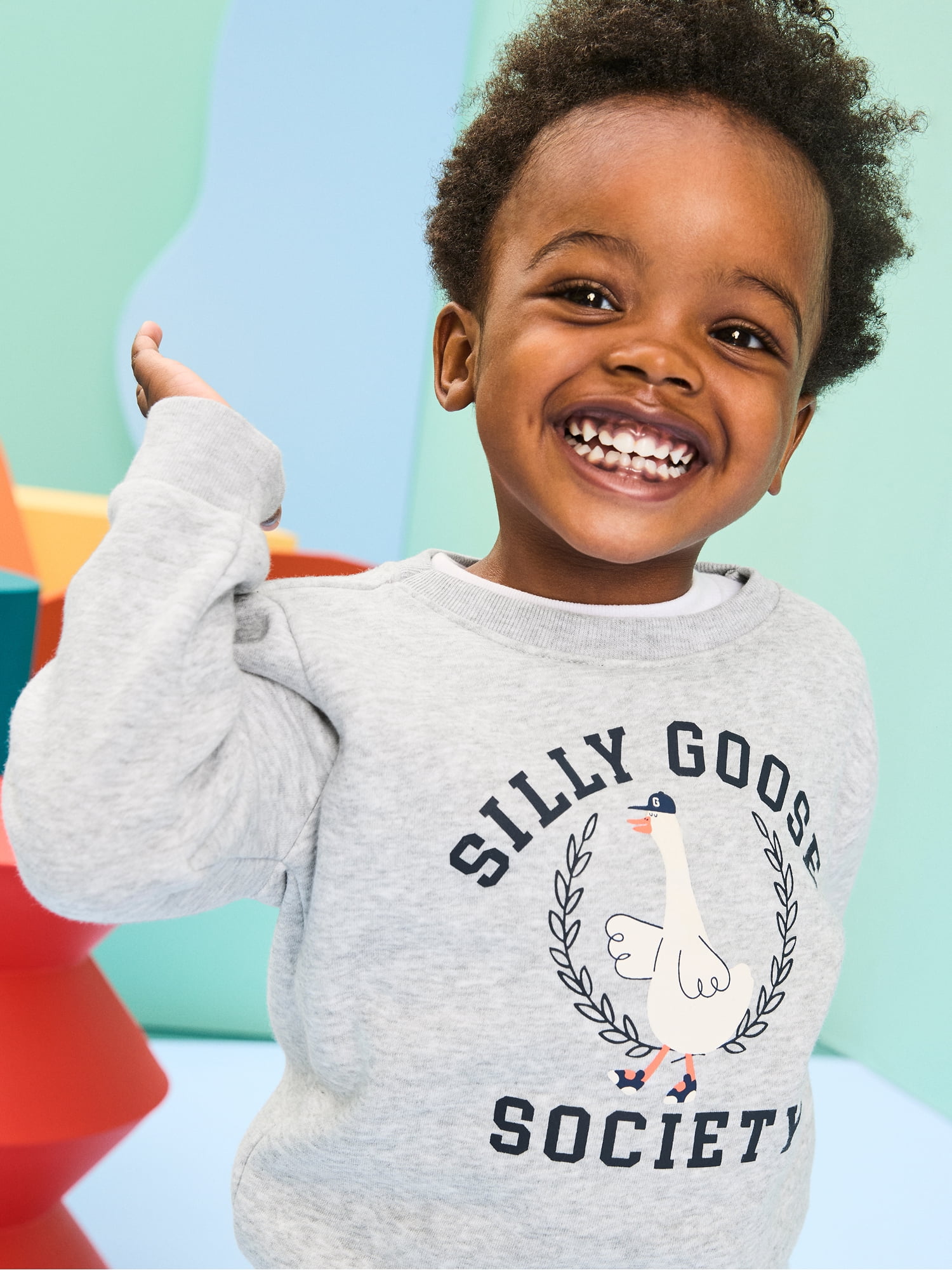 Garanimals Baby & Toddler Boys Graphic Fleece Crewneck Sweatshirt, Sizes 0-6T