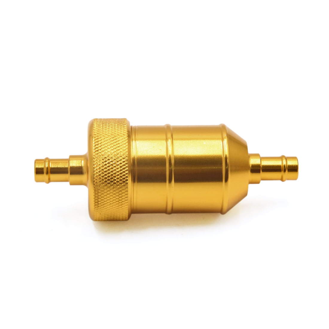 LAQI Gold Motorcycle Inline Gas Oil Fuel Filter Fit Tone Metal for 8mm Inner Dia Hose