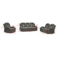 thumbnail image 4 of Hybition Living Room Furniture Set, 3 Pieces,Power Recliner Sofa with LED Light, Reading Light, Wireless Charging, Loveseat with Cup Holders, Storage, Bluetooth Speaker, Single Chair with Storage-Colo, 4 of 5