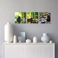 thumbnail image 2 of ZHONGYUTONG 3 Piece Zen Canvas Wall Art Zen Stone Picture Still life Green Bamboo Painting Meditation Artwork for Bedroom Decor Framed (10.00" x 10.00" x 3PCS), 2 of 5