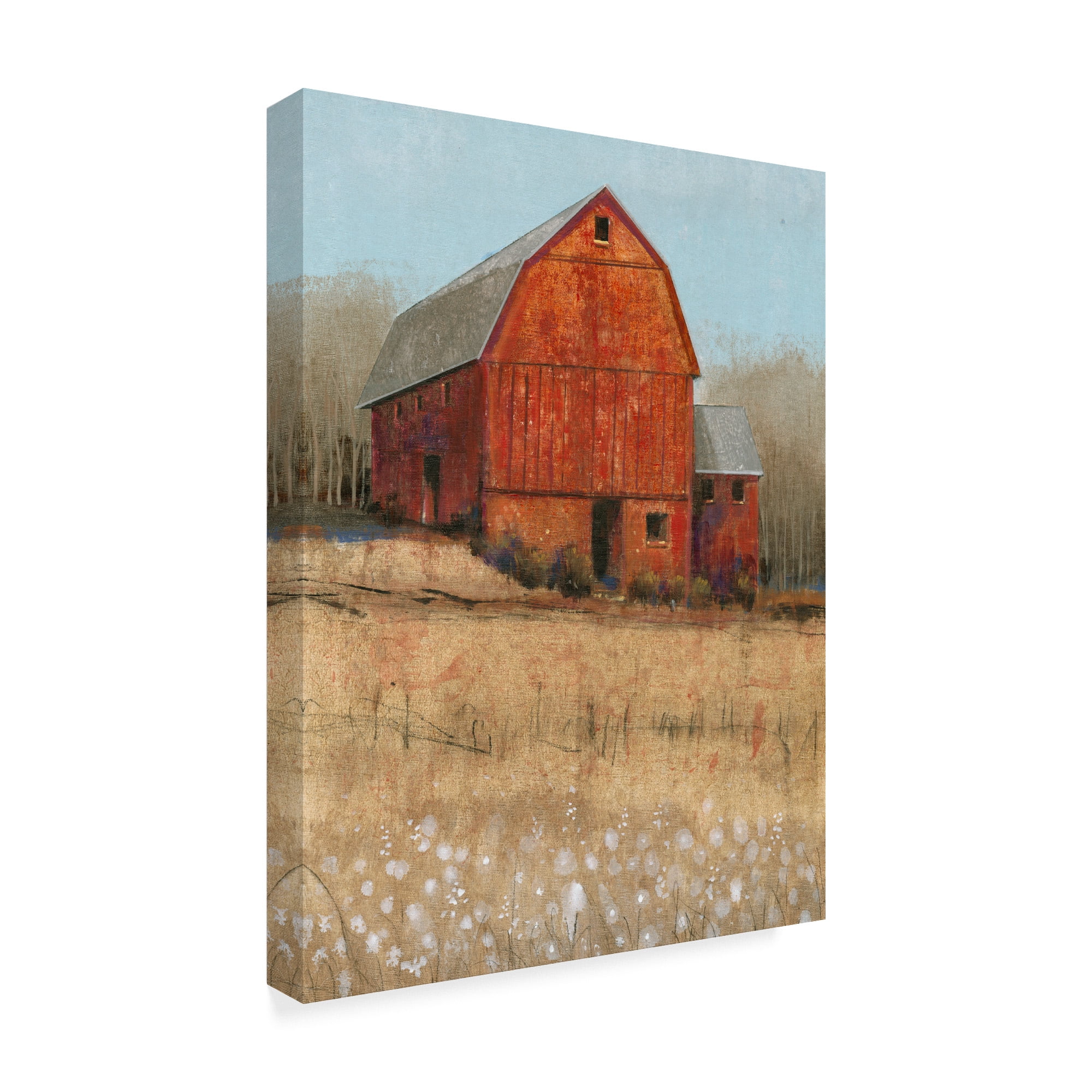 Trademark Fine Art 'Red Barn View I' Canvas Art by Tim OToole