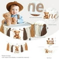 thumbnail image 4 of Beary First Birthday Decorations – 117 PCs Teddy Bear Birthday Party Supplies with Backdrop, Highchair Banner, Photo Banner, Balloon Boxes, Foil Balloon, Cake Topper, Poster, 4 of 6