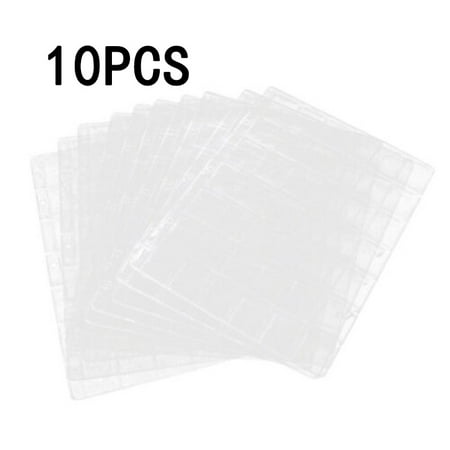 

Leye 10pcs 42Pocket 3 Hole Clear Plastic Coin Pocket Pages Protectors Sheets Page Size 9.8x7.8 Inch Pocket size 28x28 mm