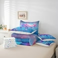 thumbnail image 6 of jejeloiu Kawaii Axolotl Bedding Comforter Set 7-Piece,Ocean Sealife King Bedding Sets,Hotpink Magic Animal Bed Sheets,Microfiber Room Decoration Reversible, 6 of 8