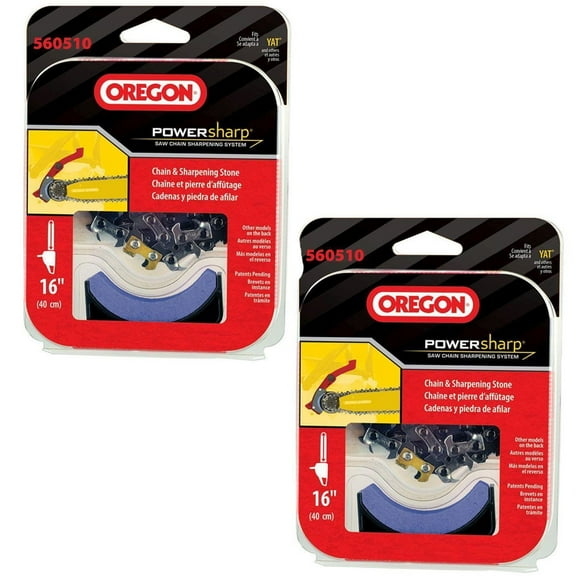Oregon CS300 2 Pack of OEM 16 Inch Saw Chain and Stone Kit - 560510-2PK