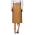 thumbnail image 3 of INSPIRE CHIC Women's Faux Leather Skirt PU High Waist Business Casual Knee Length Skirts L Camel Brown, 3 of 5