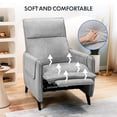 thumbnail image 5 of FlexiSpot Massage Push Back Recliner Chair for Living Room, Single Reclining Sofa Chair,Width 22",Small Recliners for Small Spaces,Comfortable flannel fabric with a lustrous feel,Gray, 5 of 12