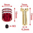 thumbnail image 2 of Kit de 4 Tapones y Empuñaduras PENGJJMXG para Disipador de Calor de Batería 4,0 mm para Camión Todoterreno 1/10, 2 of 5