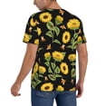 thumbnail image 2 of KLL Bees and Sunflowers for Men's Baseball Shirts,Short Sleeve Casual Shirts Button Down Shirt for Men Beach Summer Wedding Shirt-3X-Large, 2 of 7