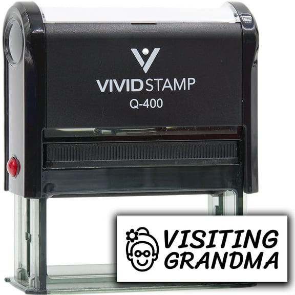All Quality Visiting Grandma Agenda Self-Inking Rubber Stamp | Agenda Planning Stamps (Black Ink) - Q-400