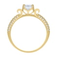 thumbnail image 2 of 10kt Real Yellow Gold Womens Cubic-Zirconia Engagement Ring, 2 of 3