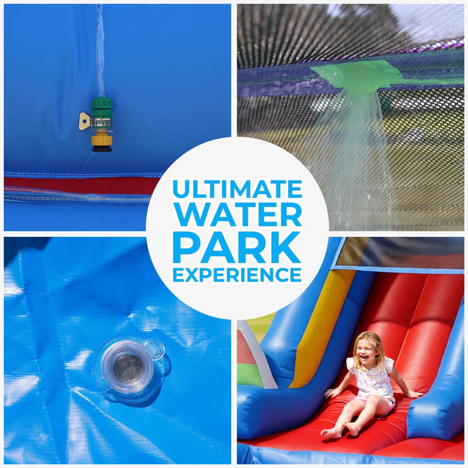 OFFMUST 21FT(L) Inflatable Water Slide for Adults Kids, Commercial Grade Home Water Slide with Blower, Giant Blow Up Water Slides for Backyard , 21x9x12ft