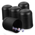 thumbnail image 1 of Juego de tazas para dados FELTECHELECTR, 5 juegos con 25 dados de plástico negro, 1 of 9