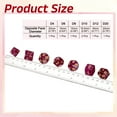 thumbnail image 2 of Polyhedral DND Dice Set, 7 Pcs DND Acrylic Dice for RPG Role Playing Table Games Tabletop Gaming Accessories, Sparkling Red, 2 of 6