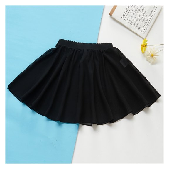 Ballet Dance Chiffon Skirt Pure Color Floral Print Practice Leotard Ballet Dance Dress Woman Girls