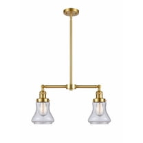 209-SG-G194-Innovations Lighting-Bellmont-2 Light Chandelier in Traditional Style-21 Inches Wide by 10 Inches High   Satin Gold Finish with Seedy