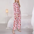 thumbnail image 3 of Sikiie Hand Drawn Strawberry Women's Long-Sleeve Shirt and Full-Length Bottom Pajama Set (s-xxl)-X-Large, 3 of 7