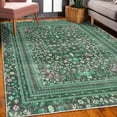 thumbnail image 3 of Floral Decorative Rug, Vintage Design Blooming Garden Petals and Botanical Summer Thrill Details, Quality Carpet for Bedroom Dorm and Living Room, 6 Sizes, Sea Green, by Ambesonne, 3 of 4